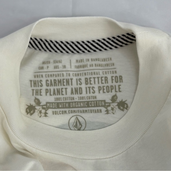 VOLCOM POCKET DIAL LONG SLEEVE TEE - STAR WHITE Size Small - Picture 6 of 7